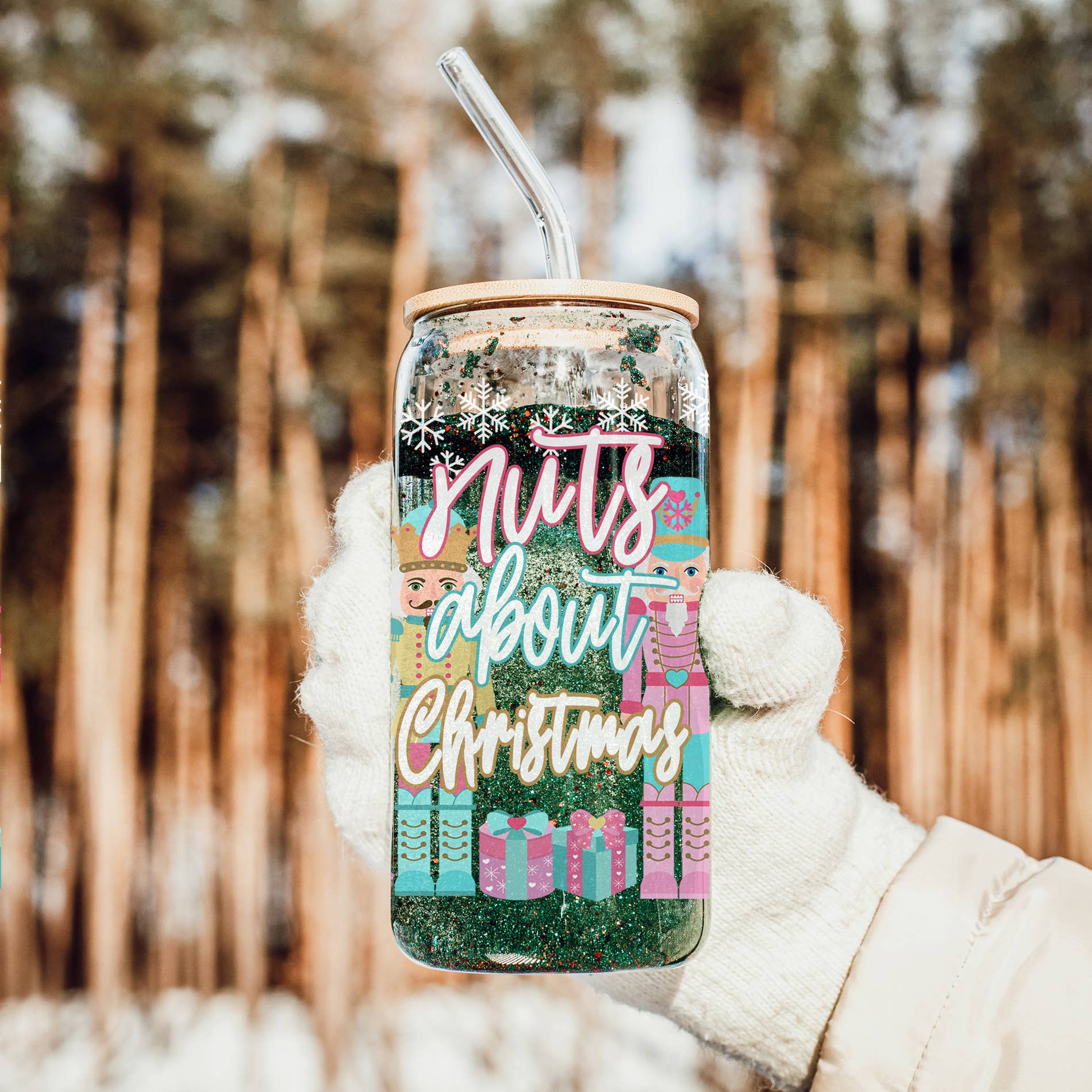 Gia Roma – wholesale Coffee mug – Sparkly Sequin Christmas Bow Decor Gift, Colorful Glass Cups5