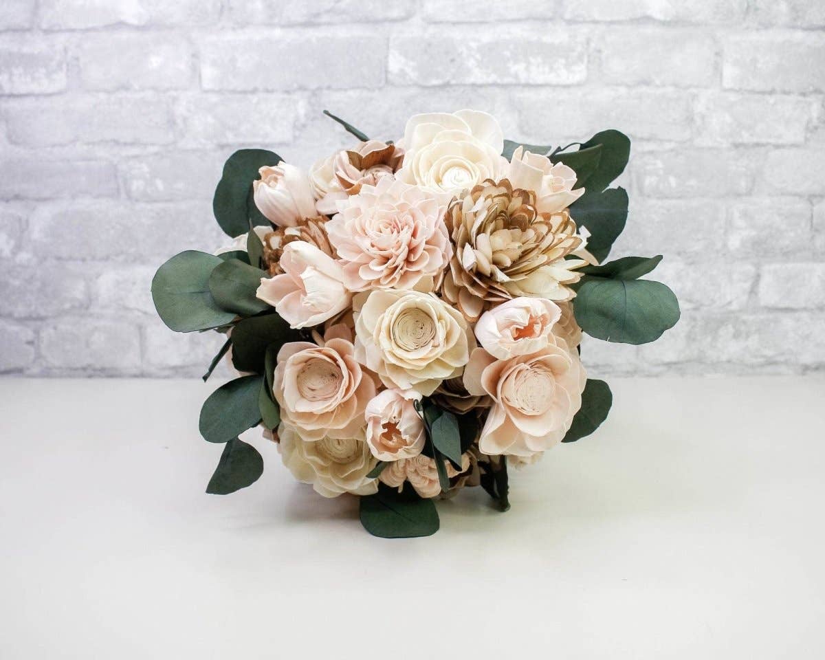 Sola Wood Flowers - Wholesale Dried/Pressed Flowers - Preserved Silver Dollar Eucalyptus - Green6