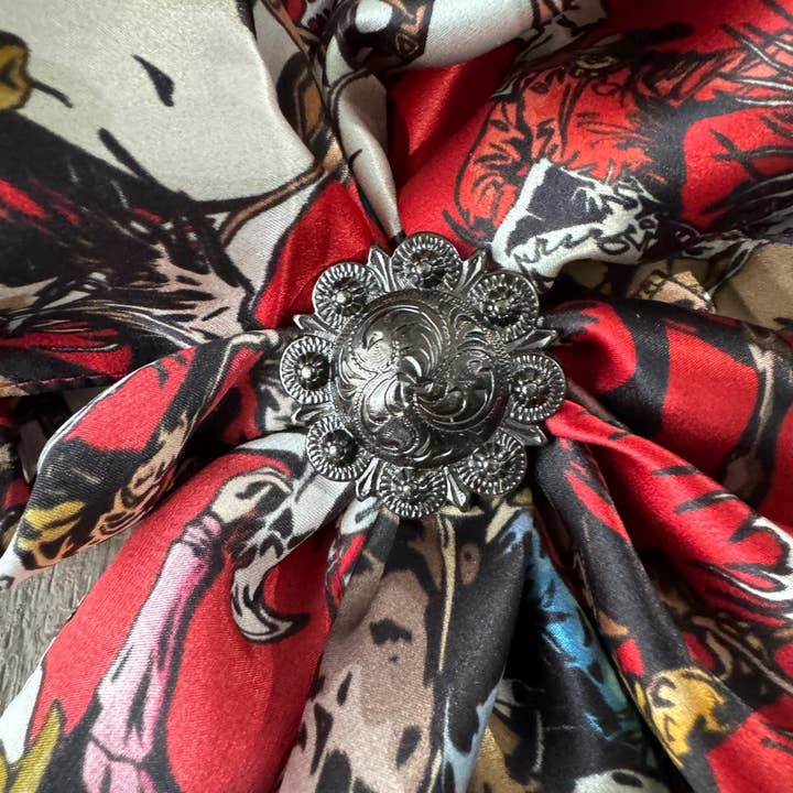 Double B Wild Rags - Wholesale Scarf - Women's - 100% Silk Wild Rag Roughstock Riders Saddle Bronc Bareback Bull rider on Red neck scarf by Double B Wild Rags3