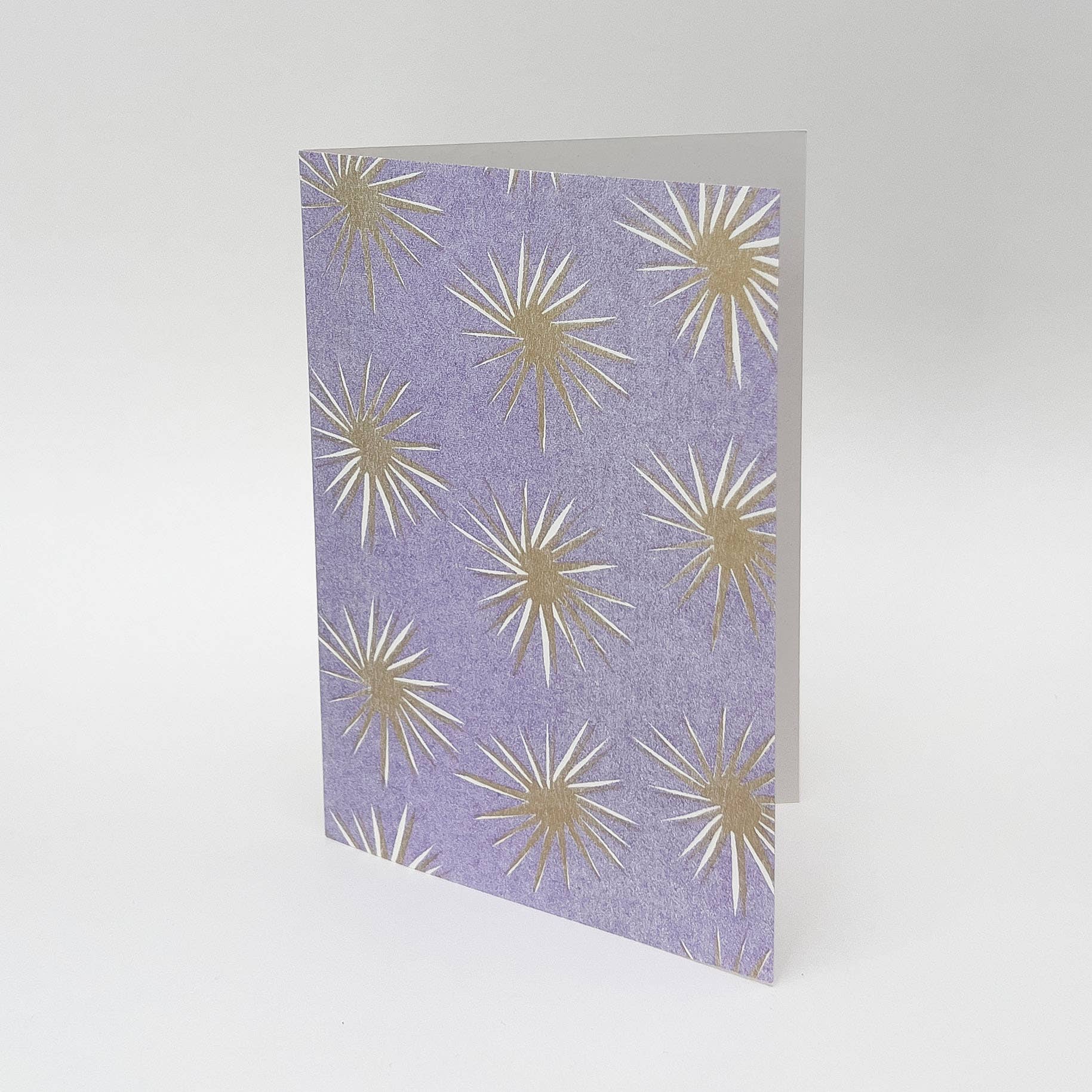 Hot Pink Press - Vendita all'ingrosso Biglietti di auguri generici - Carta Stelle Viola e Oro | Stampa Risograph | Celestiale1