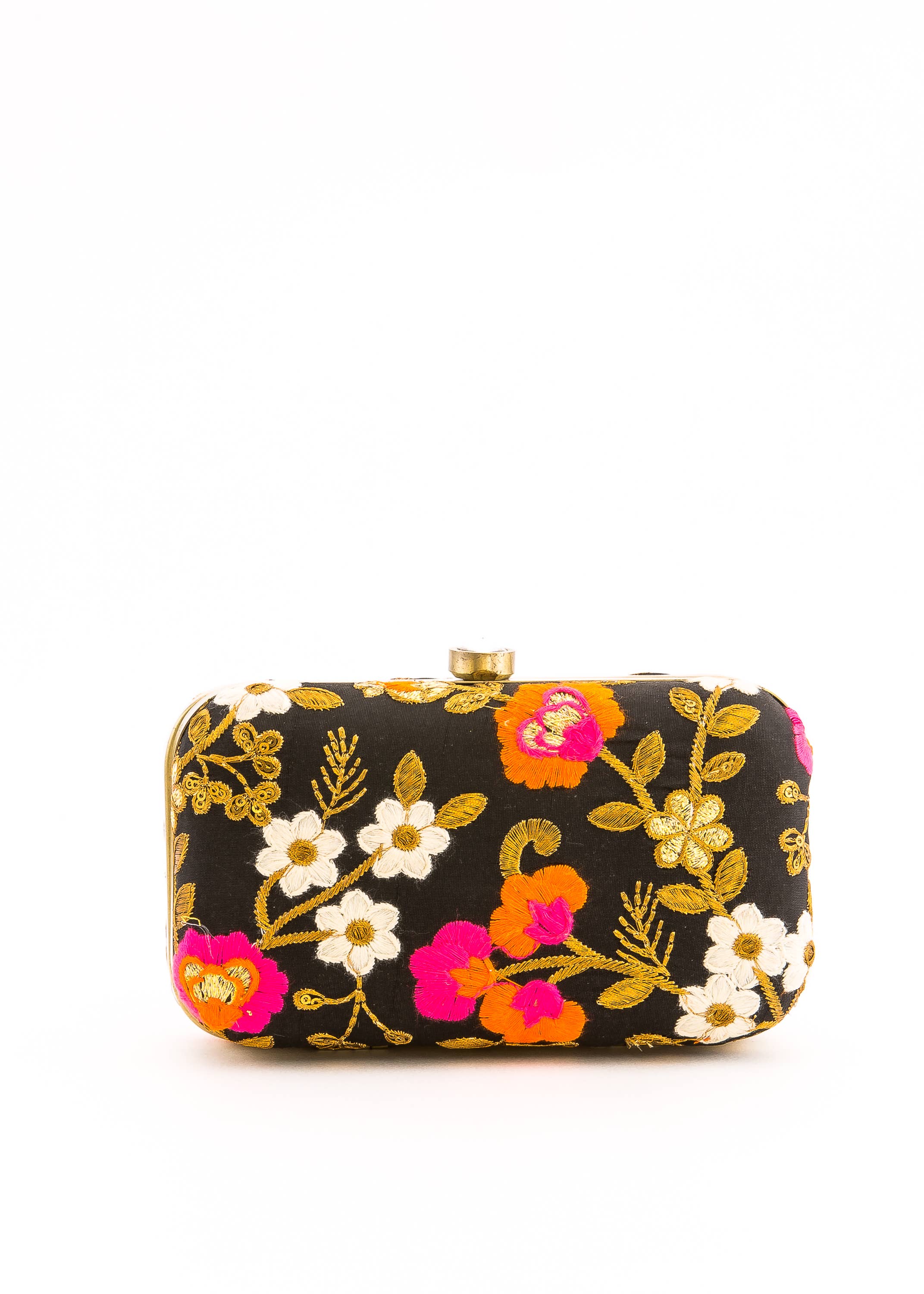 Magazine Clothing - Wholesale Clutch Bag - Women's - Black Floral Silk Clutch 2
