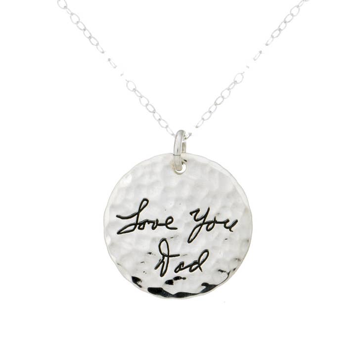 Lola - Handwriting Hammered Charm for wholesale by AJ's Collection