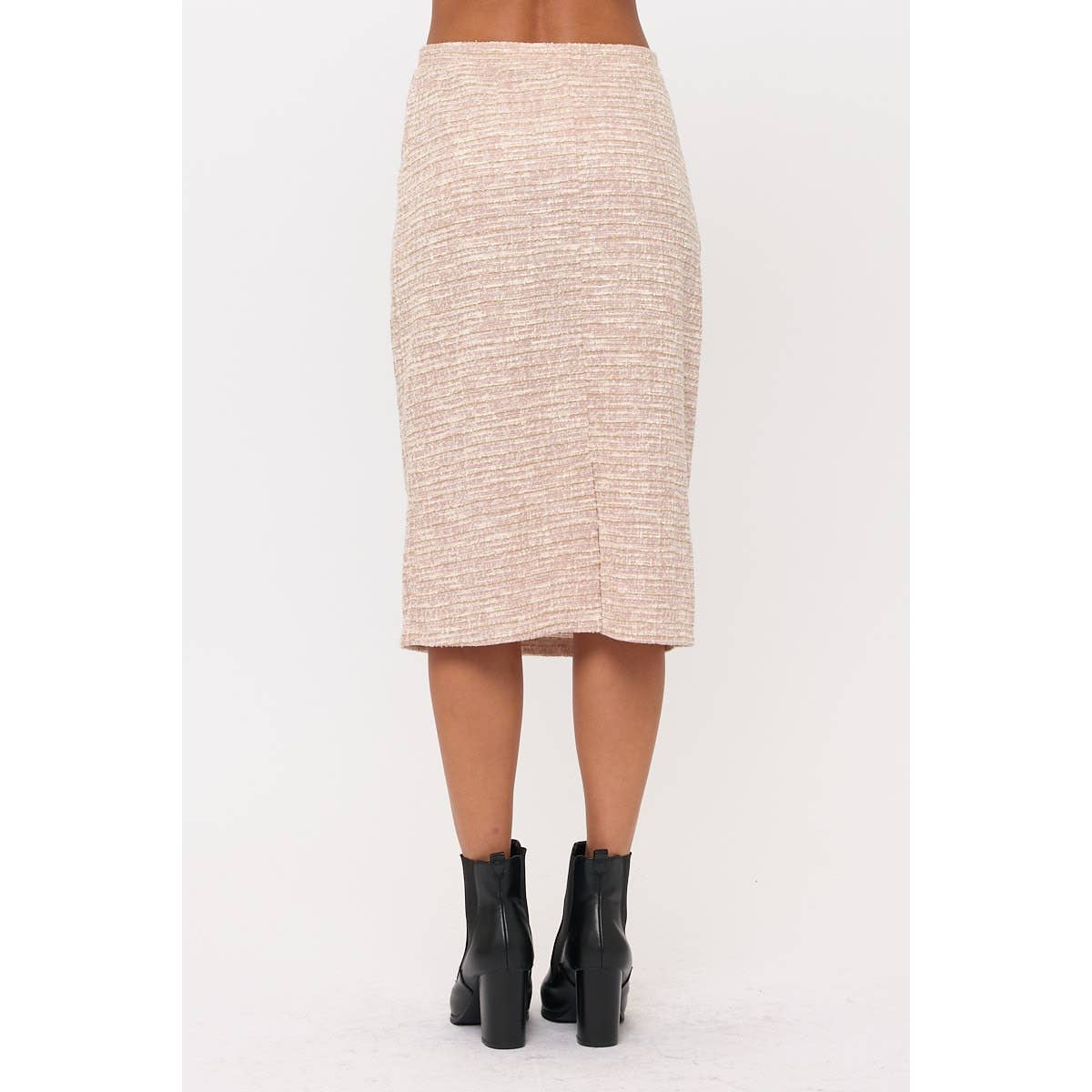 Perseption - Wholesale Skirt - Women's - TEXTURE METALLIC KNIT WAIST MIDI PENCIL SKIRT5