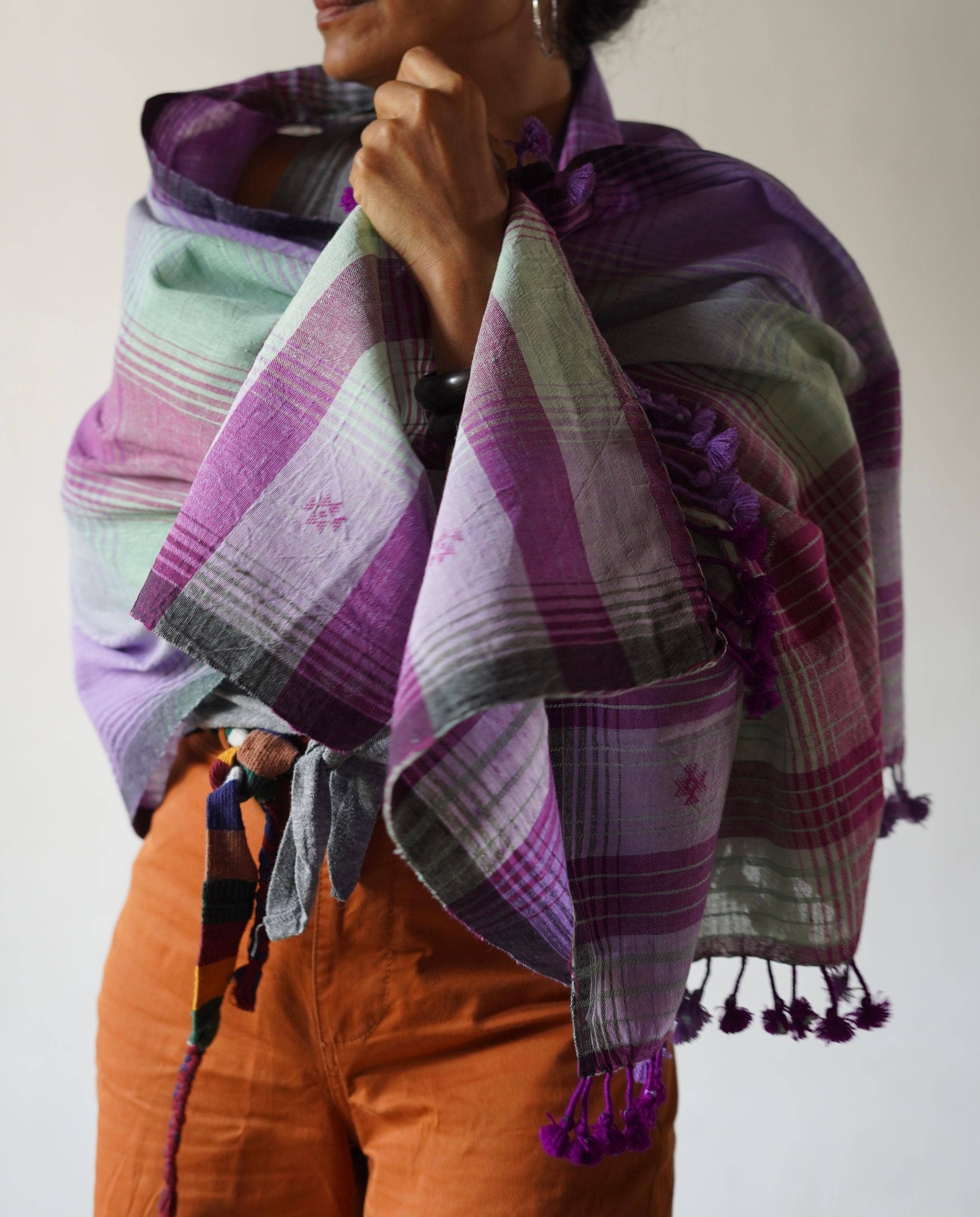 Annahmol - Wholesale Scarf - Unisex - Organic Indigenous Woven Cotton & Natural Dye Scarf15