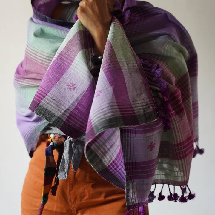 Annahmol - Wholesale Scarf - Unisex - Organic Indigenous Woven Cotton & Natural Dye Scarf15