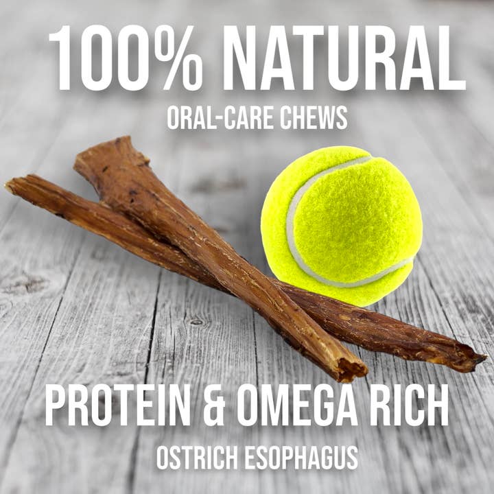 Ostrich Esophagus Single-ingredient Novel Protein Dog Treat for wholesale by Savannah Pet Food