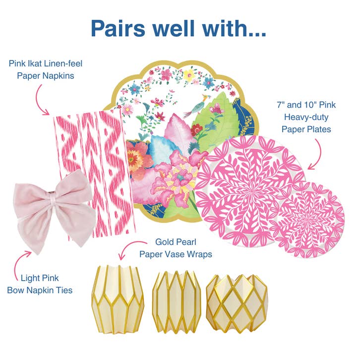 Lucy Grymes Designs – Engroshandel Engangdækkeserviet – Tobaksløv papirdug med bølget kant | Sæt med 24 stk.2