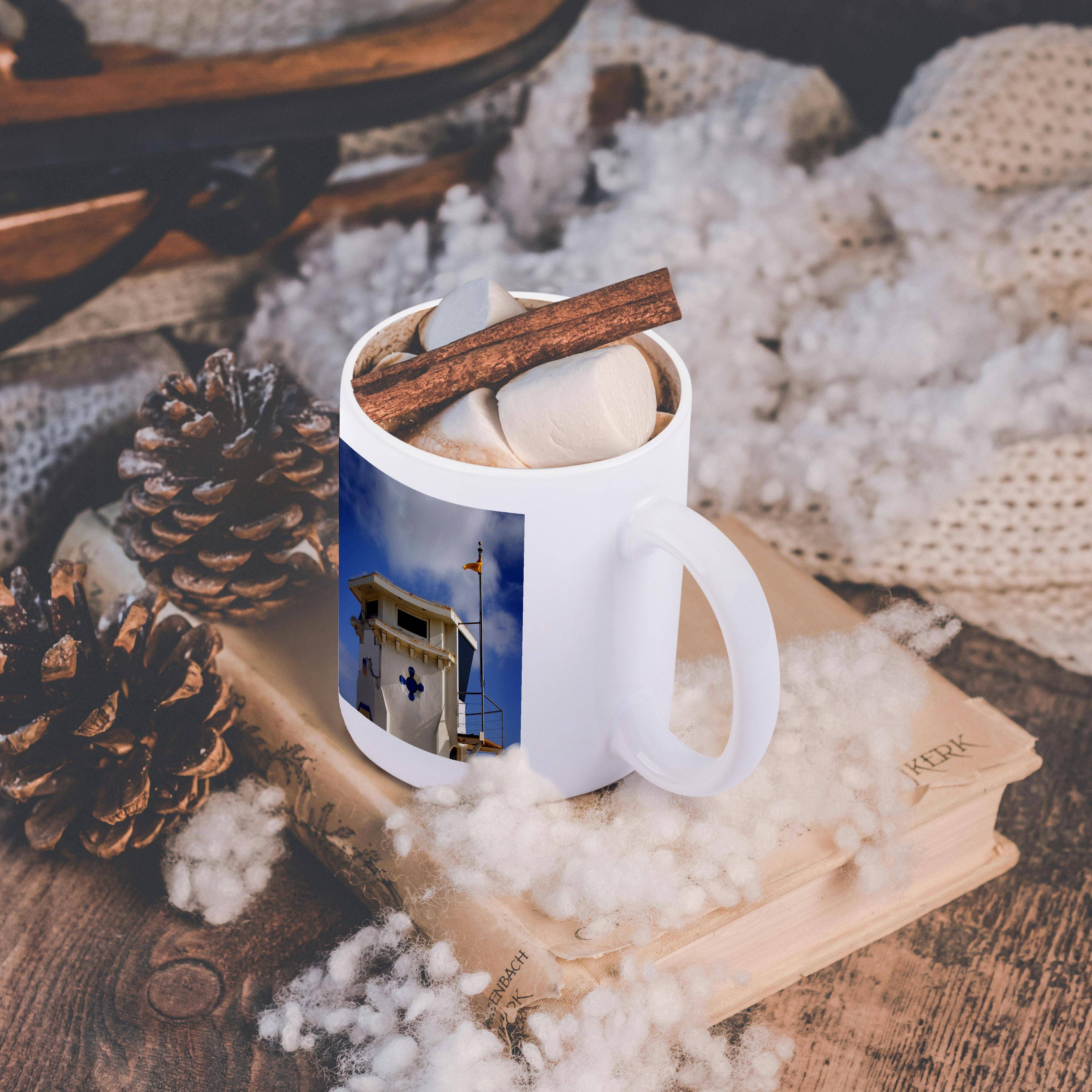 3dRose - Wholesale Coffee Mug - 3dRose, Laguna Beach lifeguard tower with the ocean in the background., Mug11