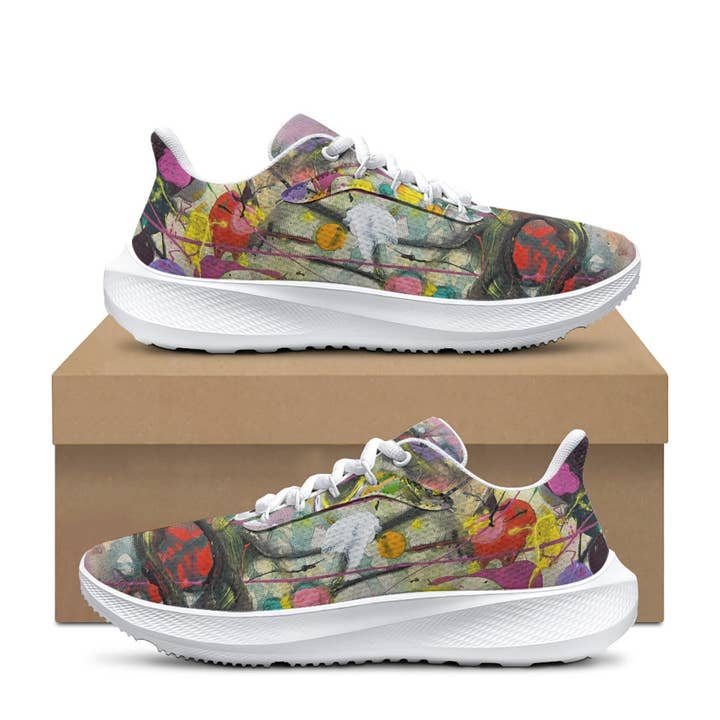 White Unisex Road Running Shoes-Multi Colour (comes in Mens size only ,WOMEN need to ORDER 1-1/2 SIZE SMALLER) for wholesale on Faire