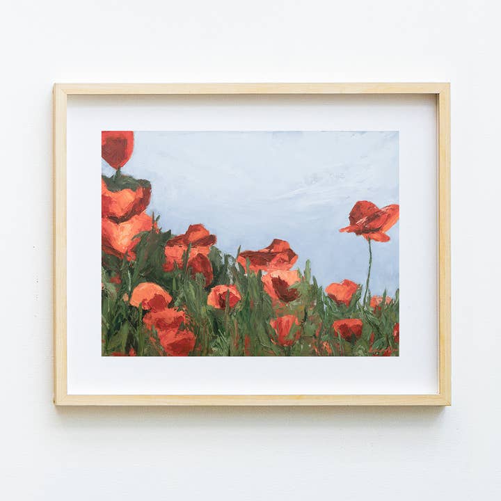 Poppies Bursting with Life for wholesale by Katelynne Rose Art