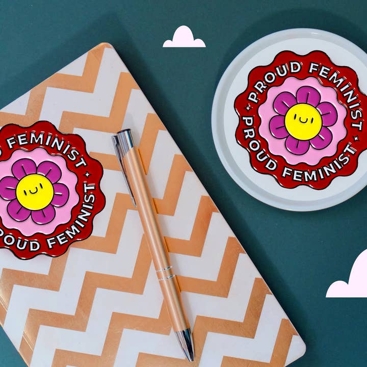 Neha Lee Designs - Wholesale Lapel Pin/Button - Kawaii proud feminist enamel pin3