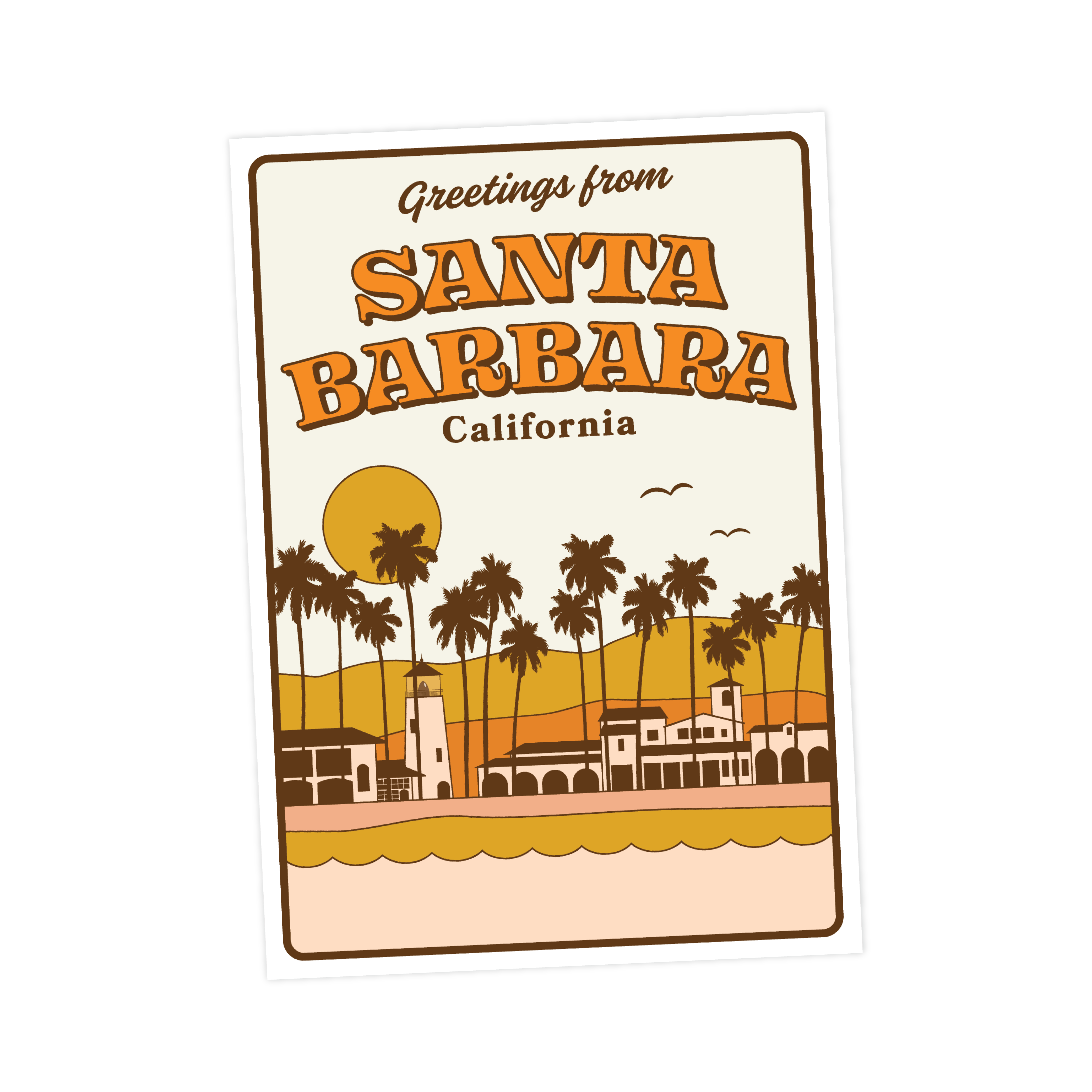 Wild Child Brand - Wholesale Postcard - Greetings from Santa Barbara, California Postcard1