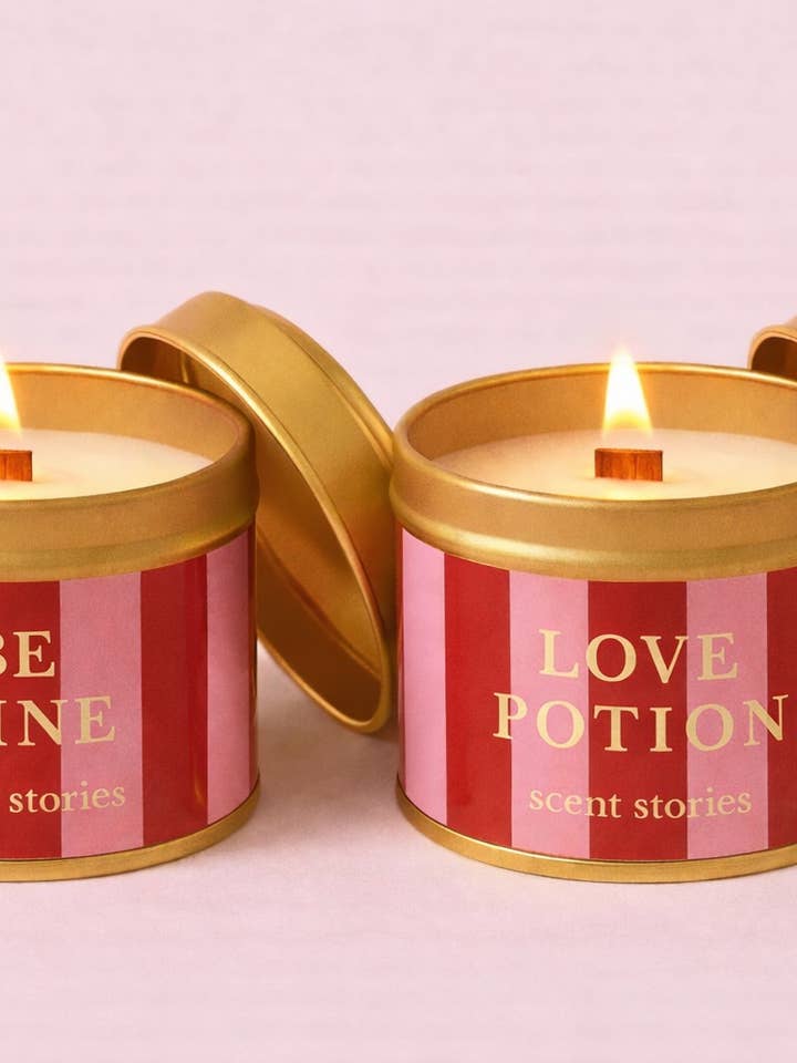 Liebeskollektion Kerzen | Be Mine & Liebestrank | Karton mit 24 Stück für den Großhandel von SCENT STORIES by Joanna