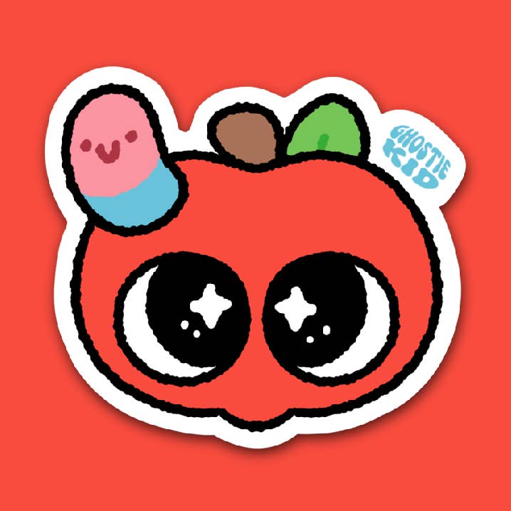 Cutie Apple | Manz | Vinyl Sticker for wholesale by Ghostiekid