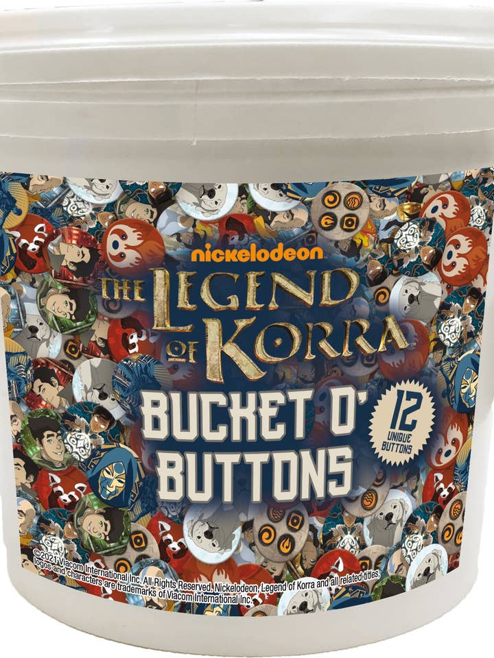 144 Unit Bucket o' Buttons - Legend of Korra for wholesale by Great Stuff Novelties (GSN) by NMR Brands