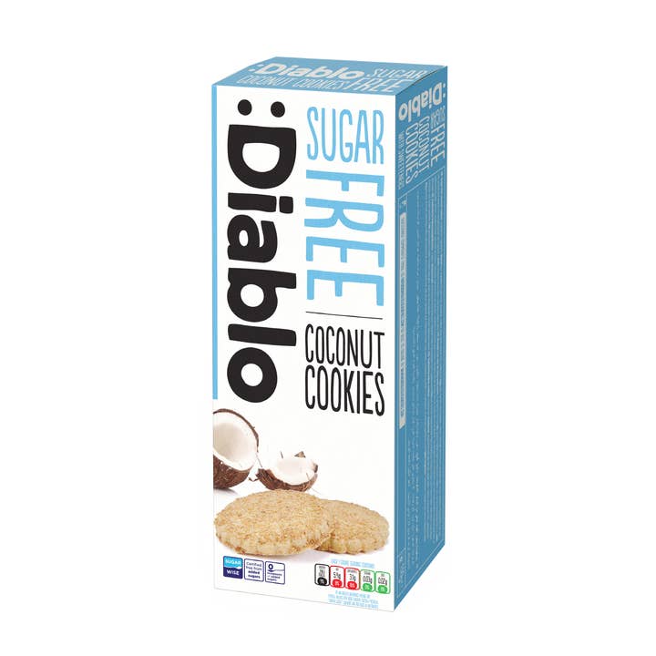 :Biscoitos de coco Diablo 150g por atacado de Diablo Sugar Free