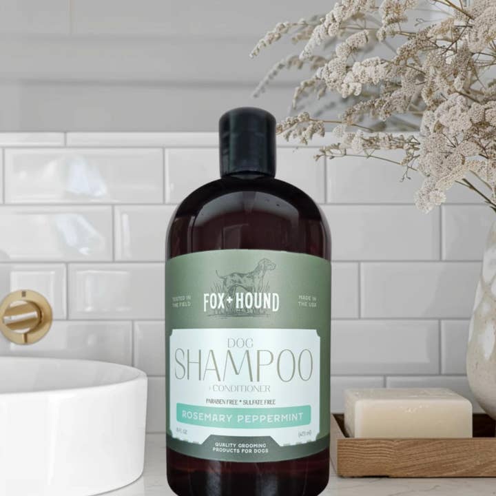 Fox + Hound – wholesale Djurschampo - Hund – Hundschampo + balsam ROSEMARY PEPPARMINT stöter bort loppor