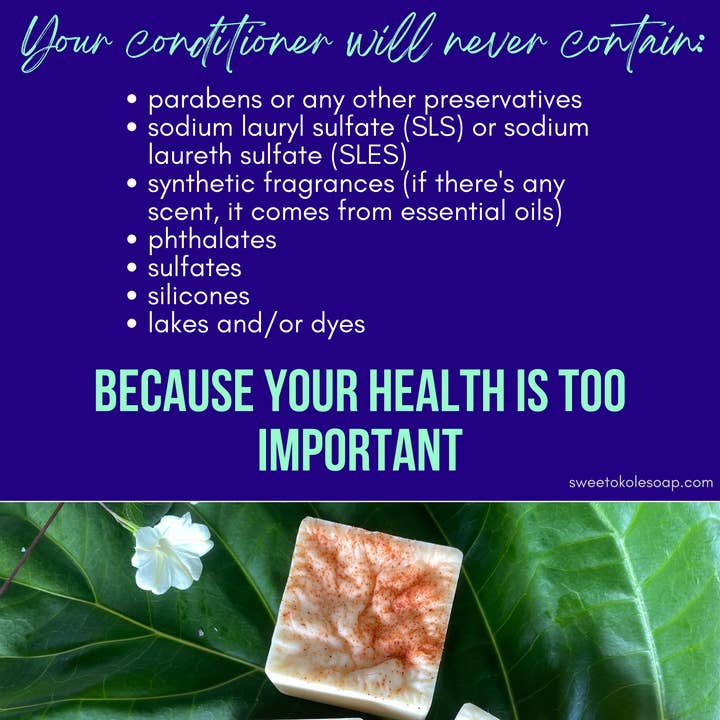 Sweet ʻŌkole Soap Co. - Wholesale Hair Conditioner - Mamaki Lemongrass Solid Conditioner Bar w/ Argan Oil Vegan5