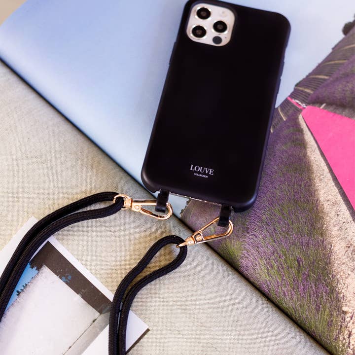 Louve Collection – wholesale Phone case – Women’s – Le Café Noir Black Case + Mystique Black Strap (Gold)6