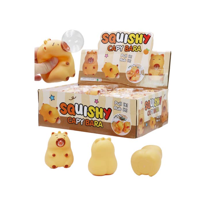 Cap Zone – wholesale Mjuk leksak - Barn och baby – Dreglande Sömnig Kapibara Mjuk PVC Squishy Leksak - 12 st