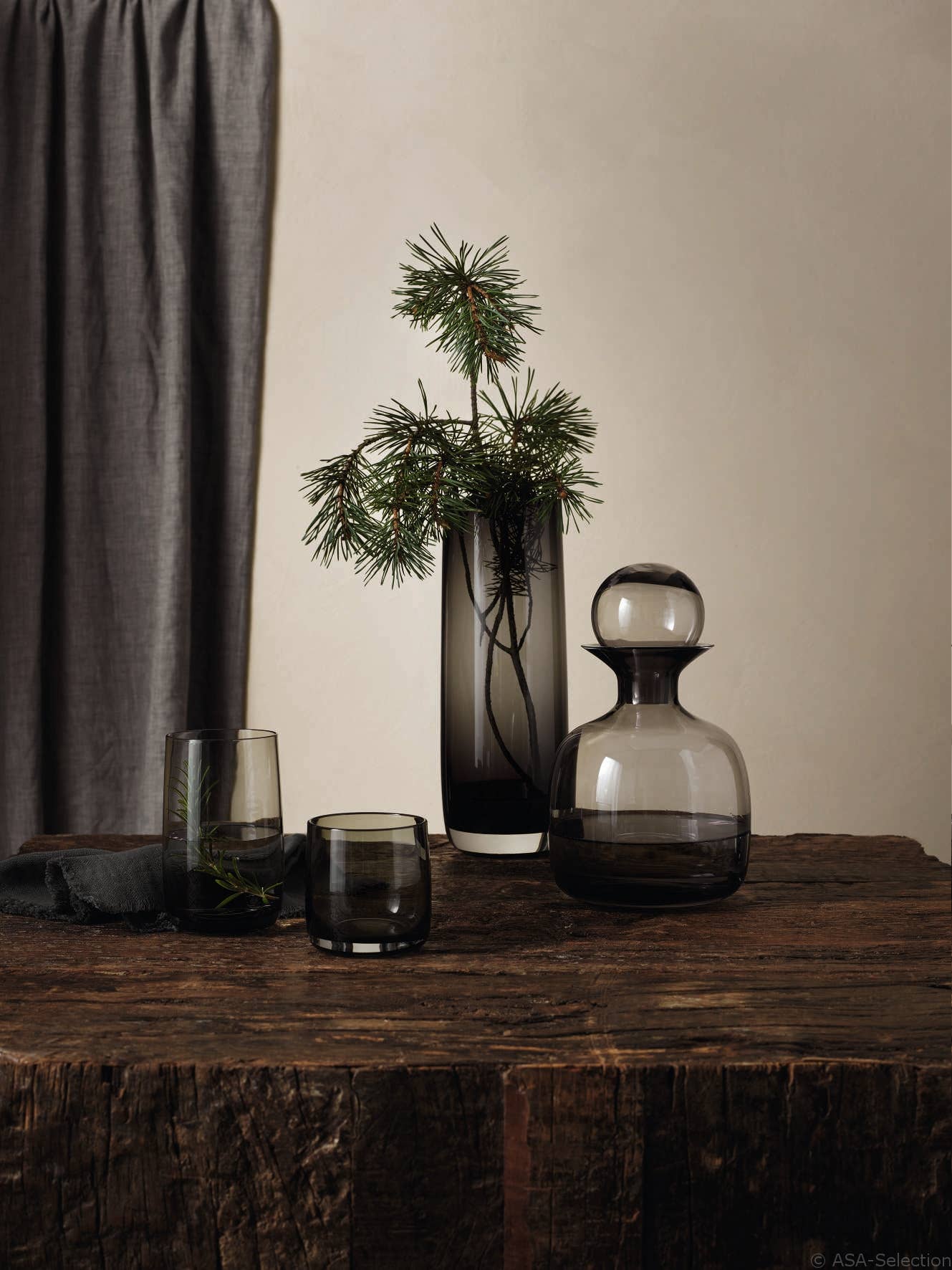ASA Selection - Wholesale Carafe - SARABI Blown Glass Carafes Square w/Gift Pack*2-3MO LeadTime14