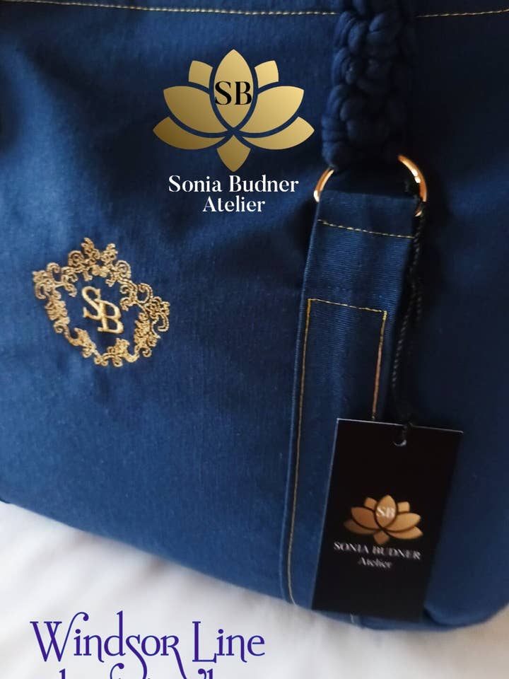 Tote Bag - Blue Windsor for wholesale by Sonia Budner Atelier