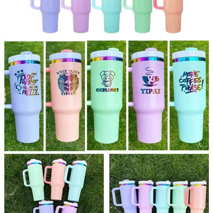 40oz Rainbow Sherbet Tumblers for wholesale by Scenic Trends