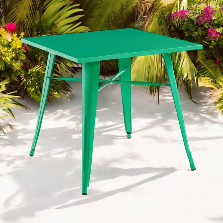 Mesa de metal verde 80x80x76cm por atacado de Minster Stylish Living Ltd