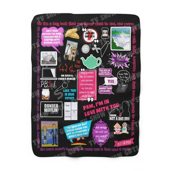 Jim And Pam Blanket for wholesale by TV Show Gifts