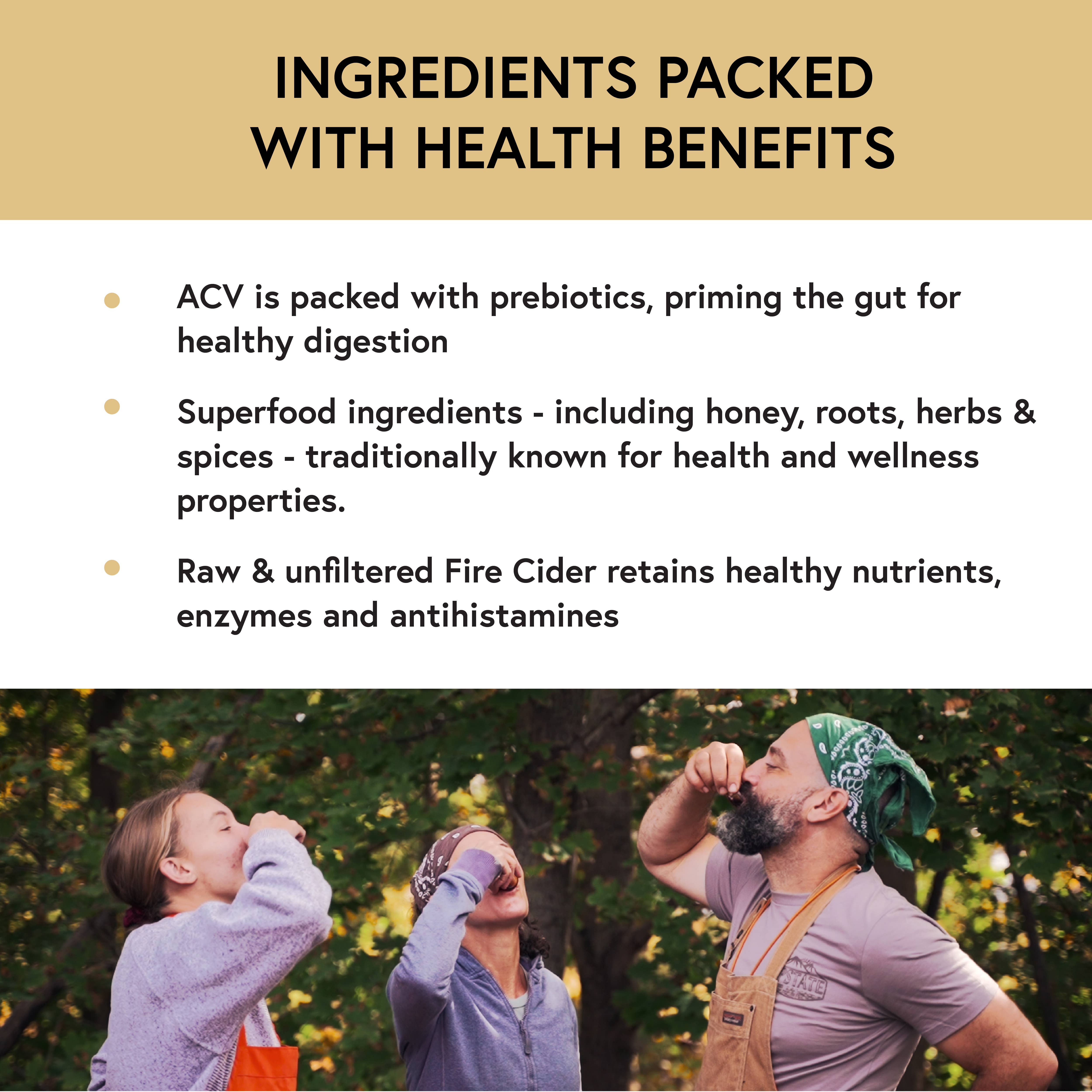 Hany's Harvest Inc - Venta al por mayor Zumos/tónicos saludables - Sidra de Fuego sin Azúcar – Tónico Herbal de Bienestar, Audaz y Crudo4