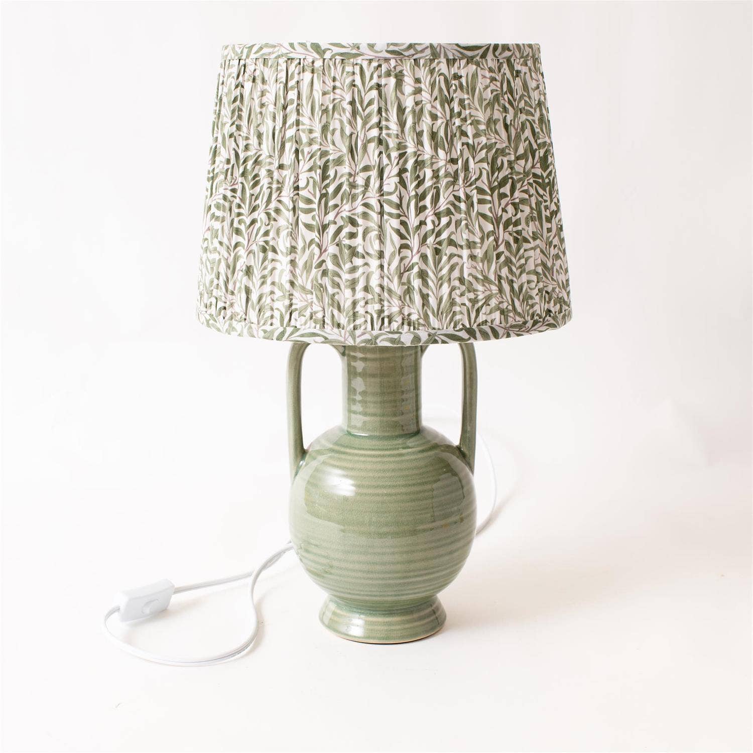 Audrey's Home & Gift - Wholesale Accent/Desk Lamp - Green Jug Lamp with Printed Shade (PC)2