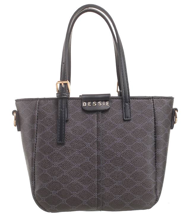 Bessie London – wholesale Tote bag – Women's – BESSIE MONOGRAM BUCKLE TOTE9