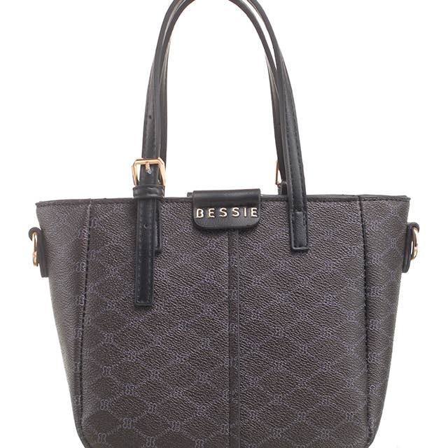 Bessie London – wholesale Tote bag – Women's – BESSIE MONOGRAM BUCKLE TOTE9