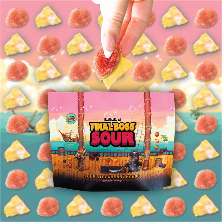 Final Boss Sour - Wholesale Gummy - Level 2 Strawberry Mango (1-Pack)1