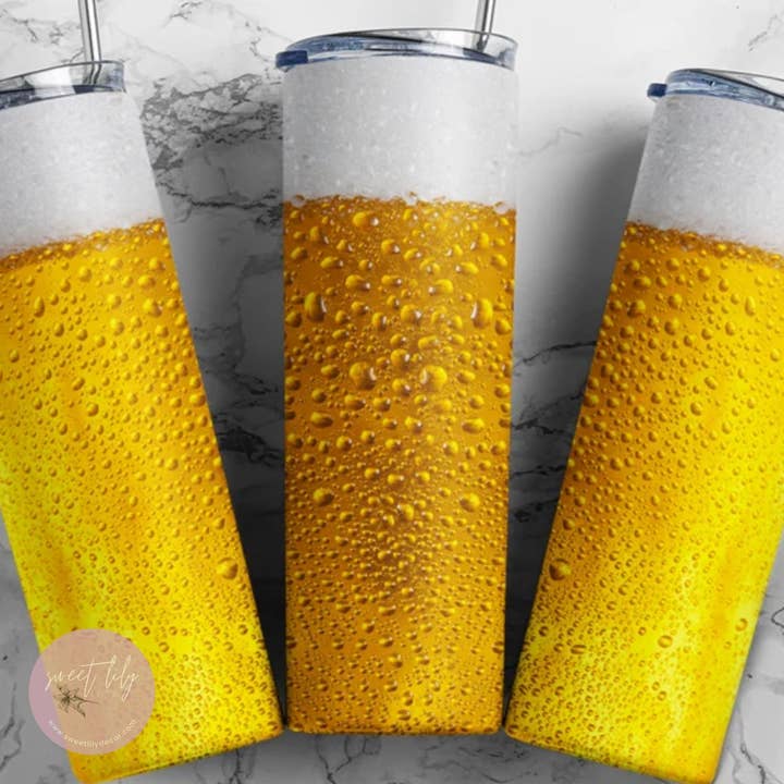 Sweet Lily Decor LLC - Wholesale Insulated Mug/Tumbler - Beer Glass 20 oz. Skinny Tumbler