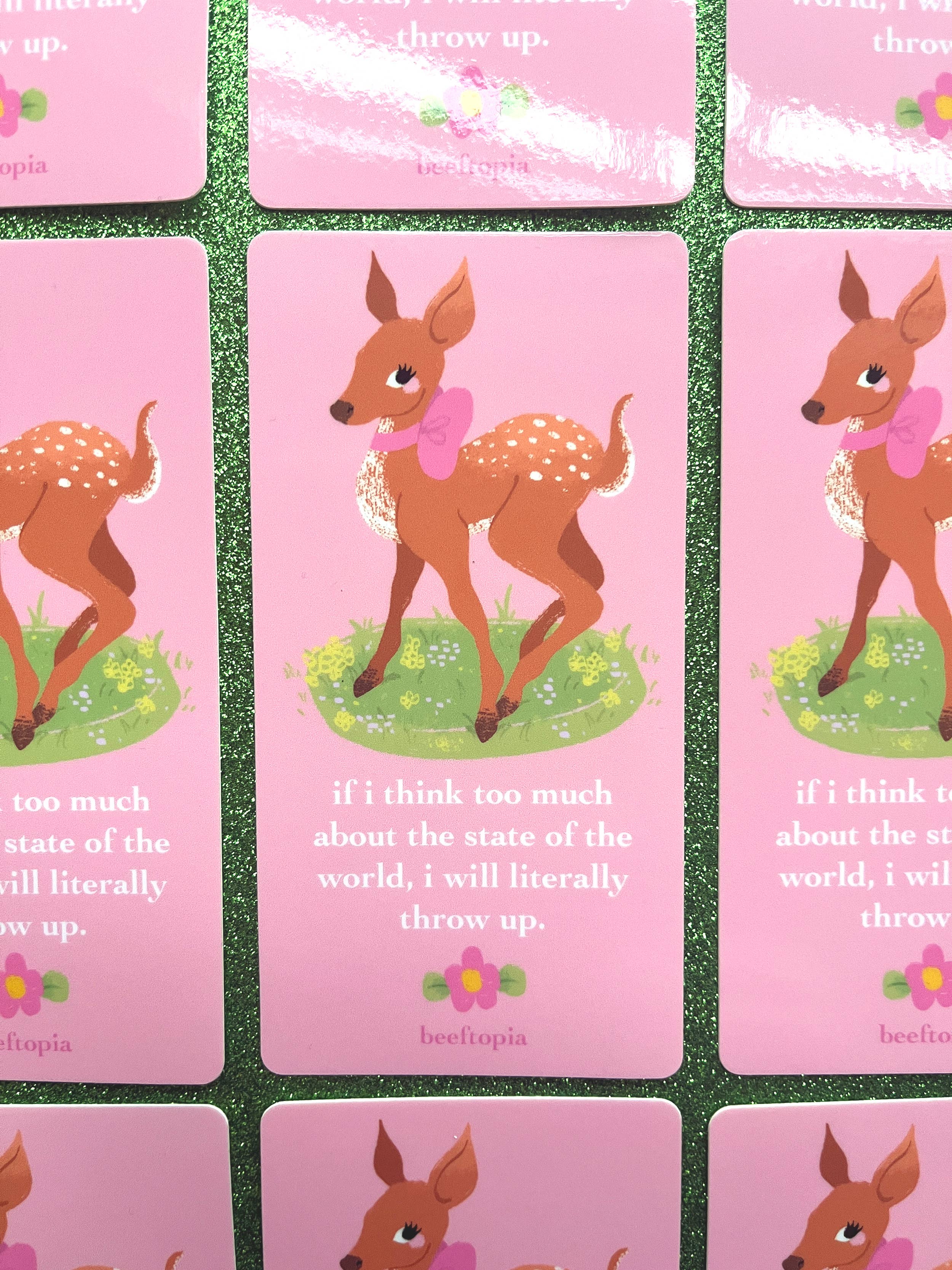 Beeftopia - Vente Autocollant - Autocollant en vinyle étanche de 3 pouces "The State of the World"5