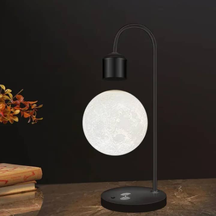 Kiyo Home - Wholesale Accent/Desk Lamp - Levitating Wireless Charger Moon Lamp