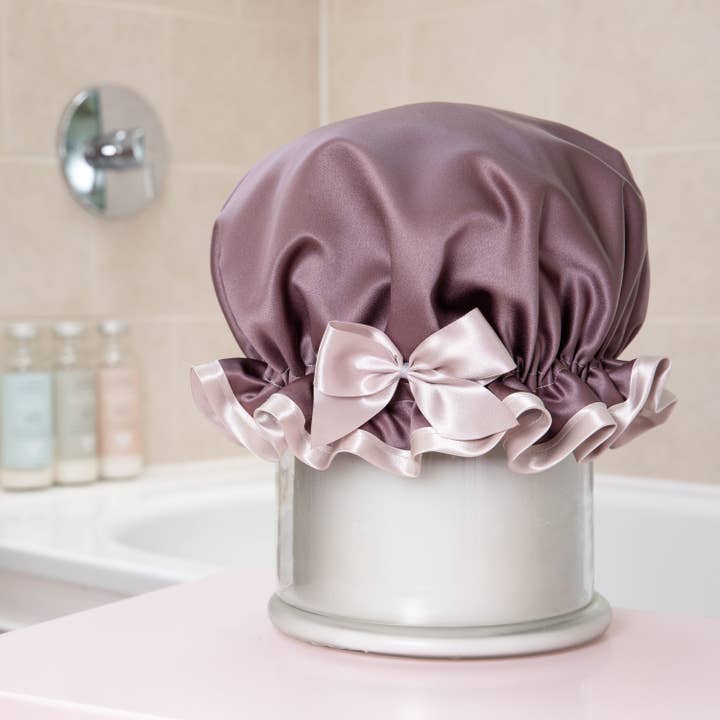SHOWER GODDESS – wholesale Shower cap – Mink Satin Luxury Shower Cap