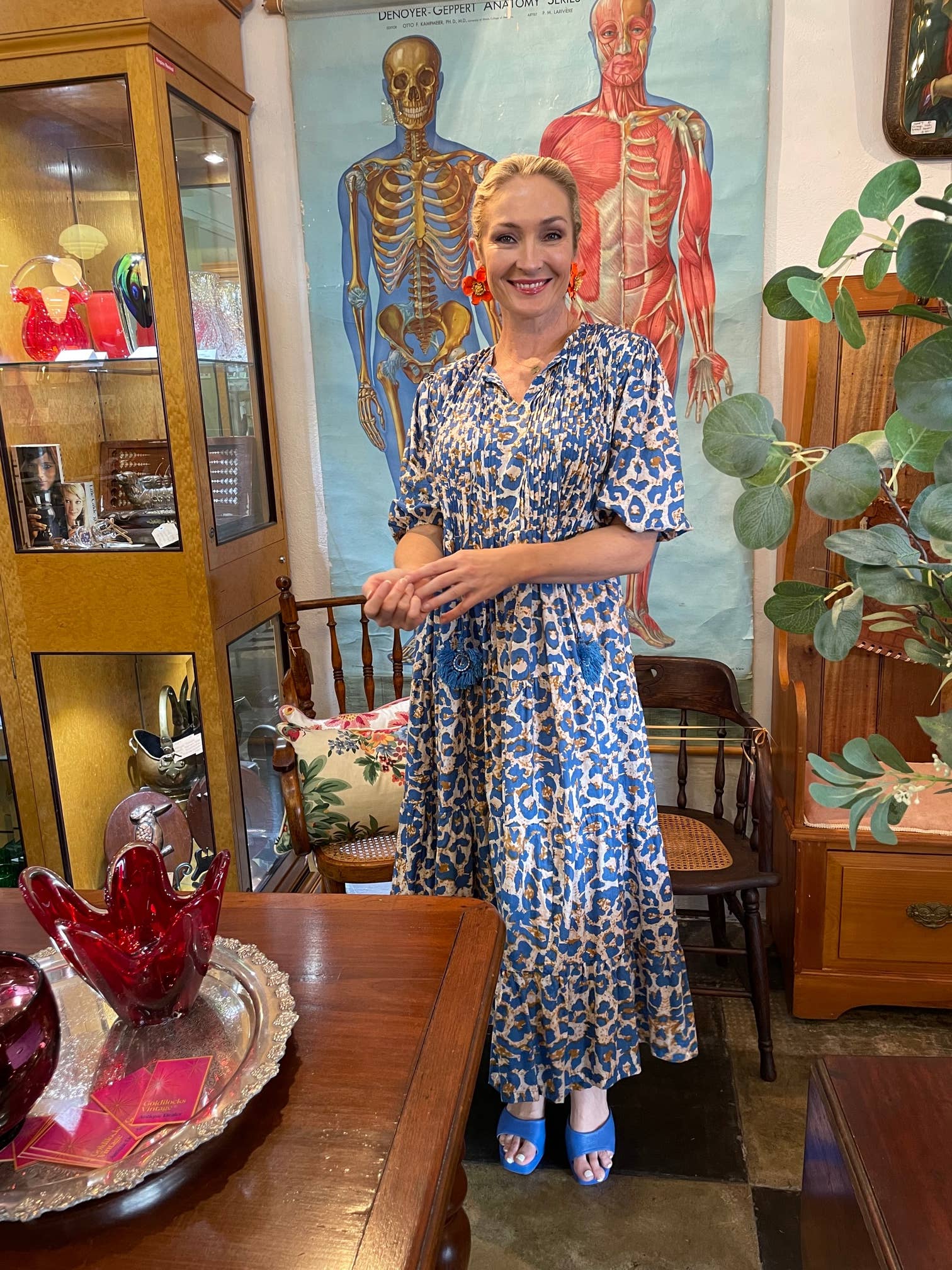 Roselle - Wholesale Dress – Women's - ROSELLE HALCYON DRESS BLUE LEO4