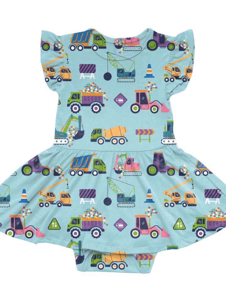 Entreprenadfordon Bamboo Bodysuit Twirl Dr för wholesale av Popoki Pajamas