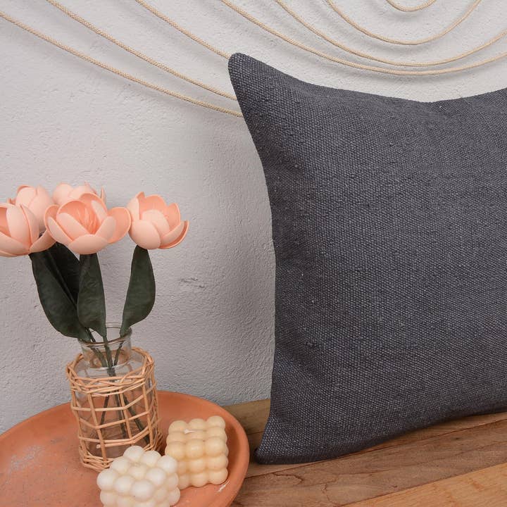 Kilim pudebetræk 20x20 rustik boheme hamp til sofa for engroshandel hos Kilim Pillow Decors