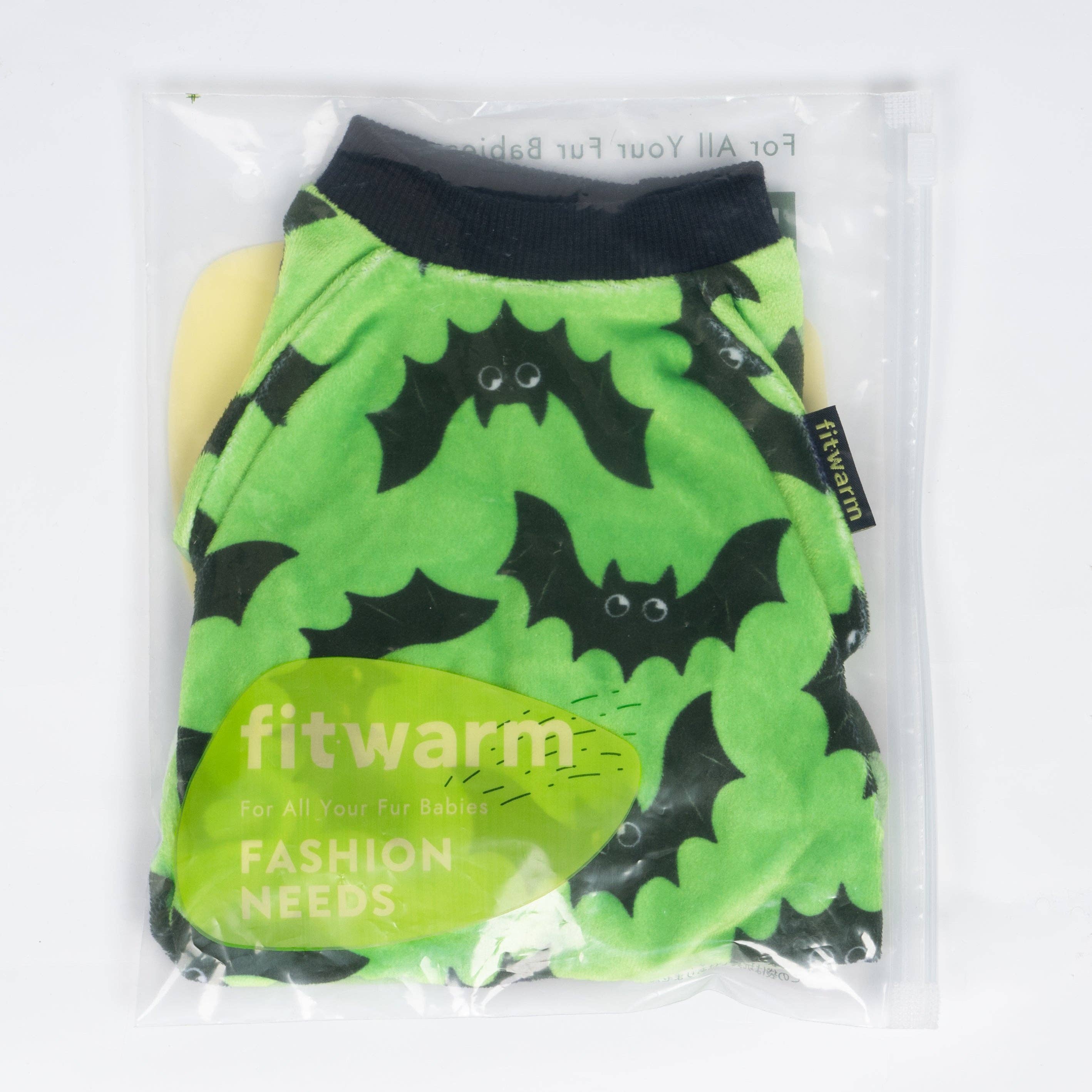 Green Bat Print Dog Pajamas for wholesale on Faire6