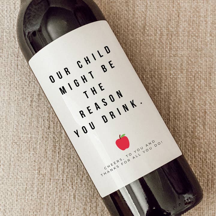 Cadeau de remerciement pour enseignant, étiquettes de vin pour enseignant, cadeau pour enseignant, cadeau de fin d'année scolaire pour enseignant, coffret cadeau pour enseignant pour la vente par the pretty little mess