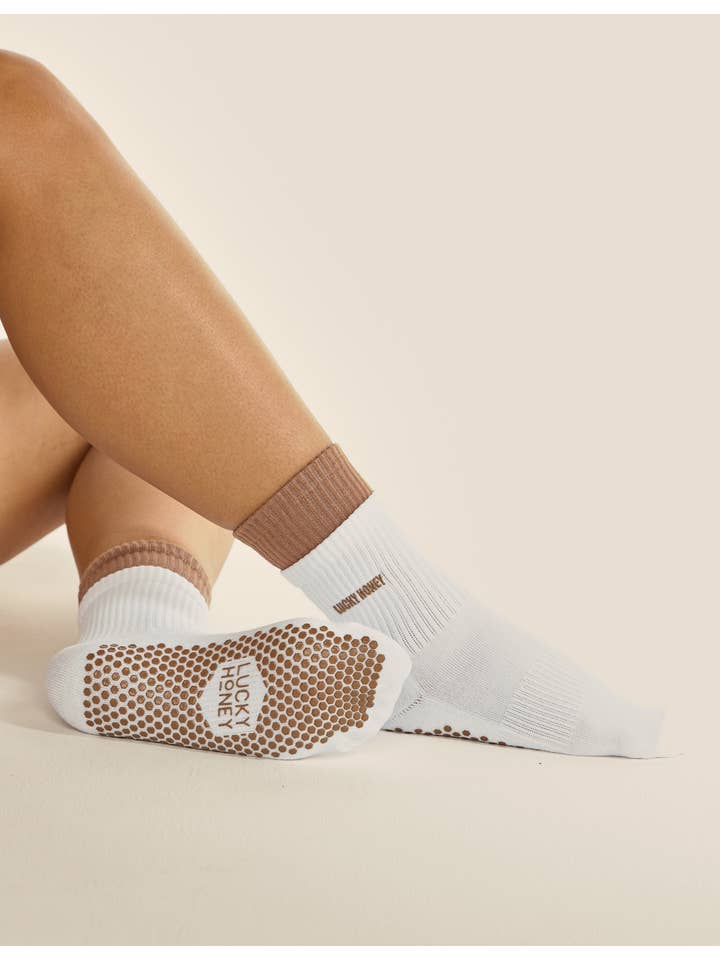 LUCKY HONEY - Vente Chaussettes – femme - The Stack Sock - Chaussette à double couche antidérapante8