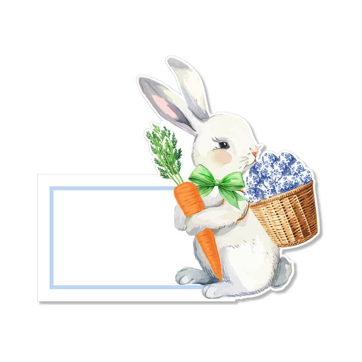 EASTER BUNNY + CHINOISERIE EGGS PLACE CARDS | EASTER for wholesale by B. ROWE & CO.