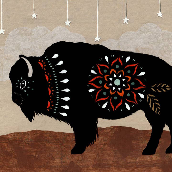 Prairie Star - 8 x 10 inch Cut Paper Art Print for wholesale by Rural Pearl: Cut Paper Art by Angie Pickman