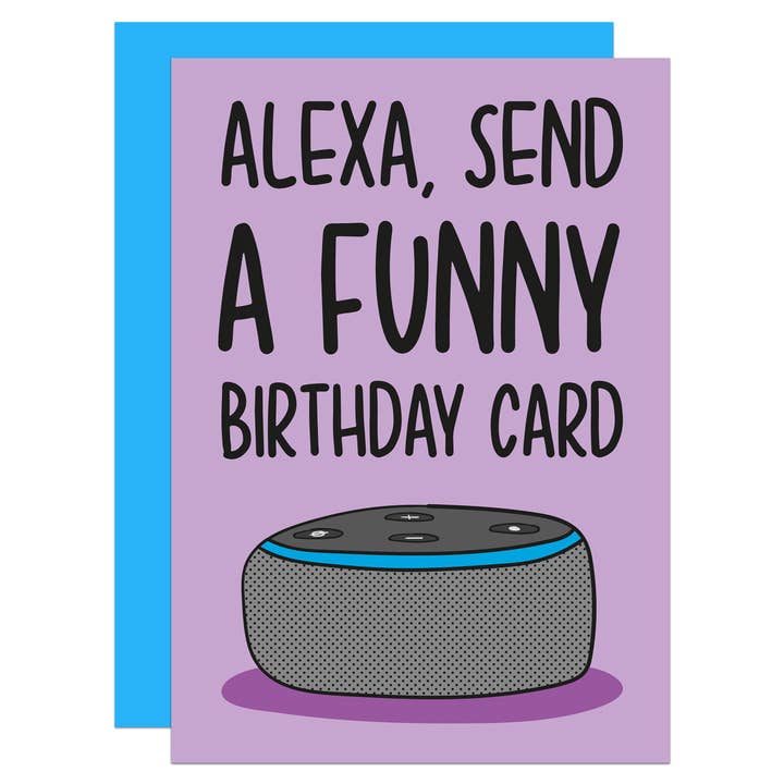 TeePee Creations - Vente Cartes d'anniversaire - Carte d'anniversaire Alexa Send A6
