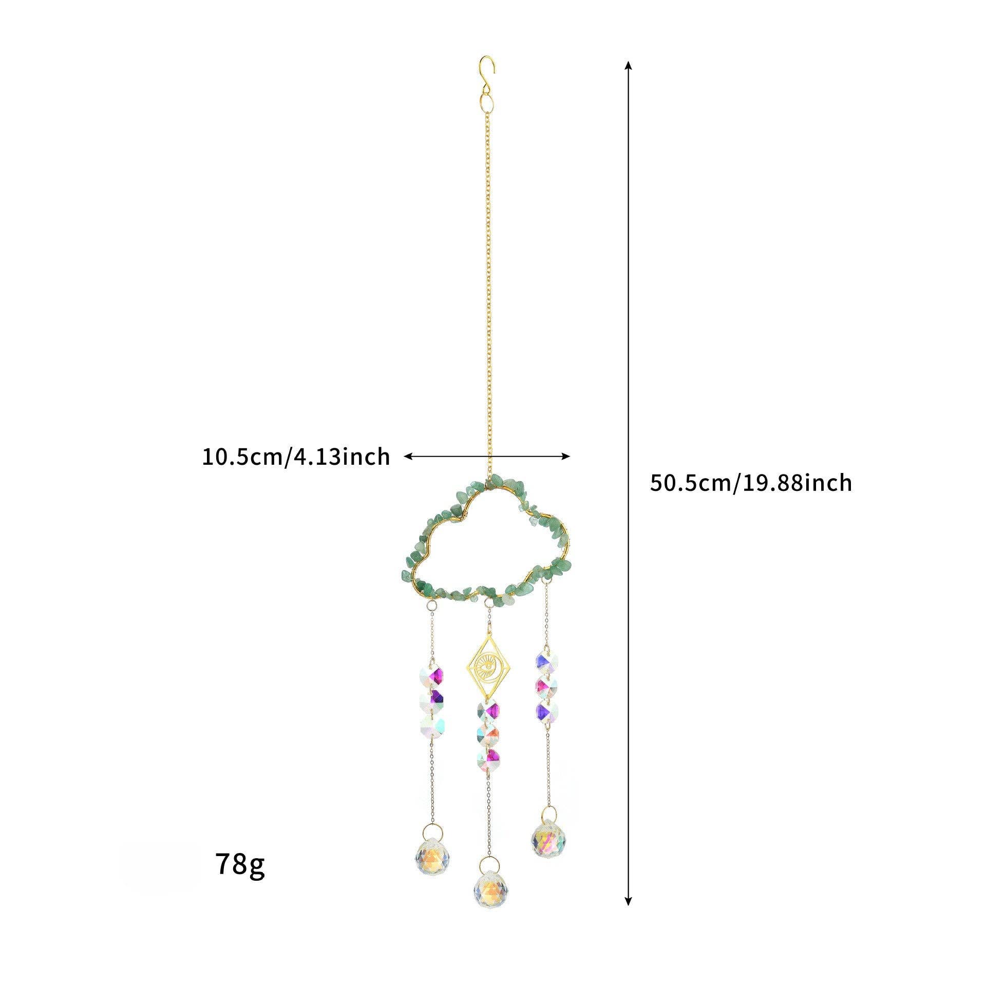 Dipped Shop - Wholesale Suncatcher - Cloud Stone Cross Crystal Home Hangings DP25A9191