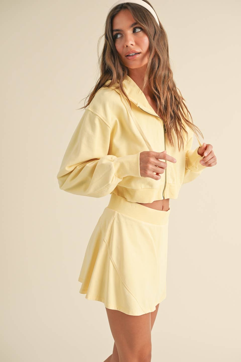 KIMBERLY C - Wholesale Hoodie - Women's - Mineral Wash Oversized Crop Hoodie23