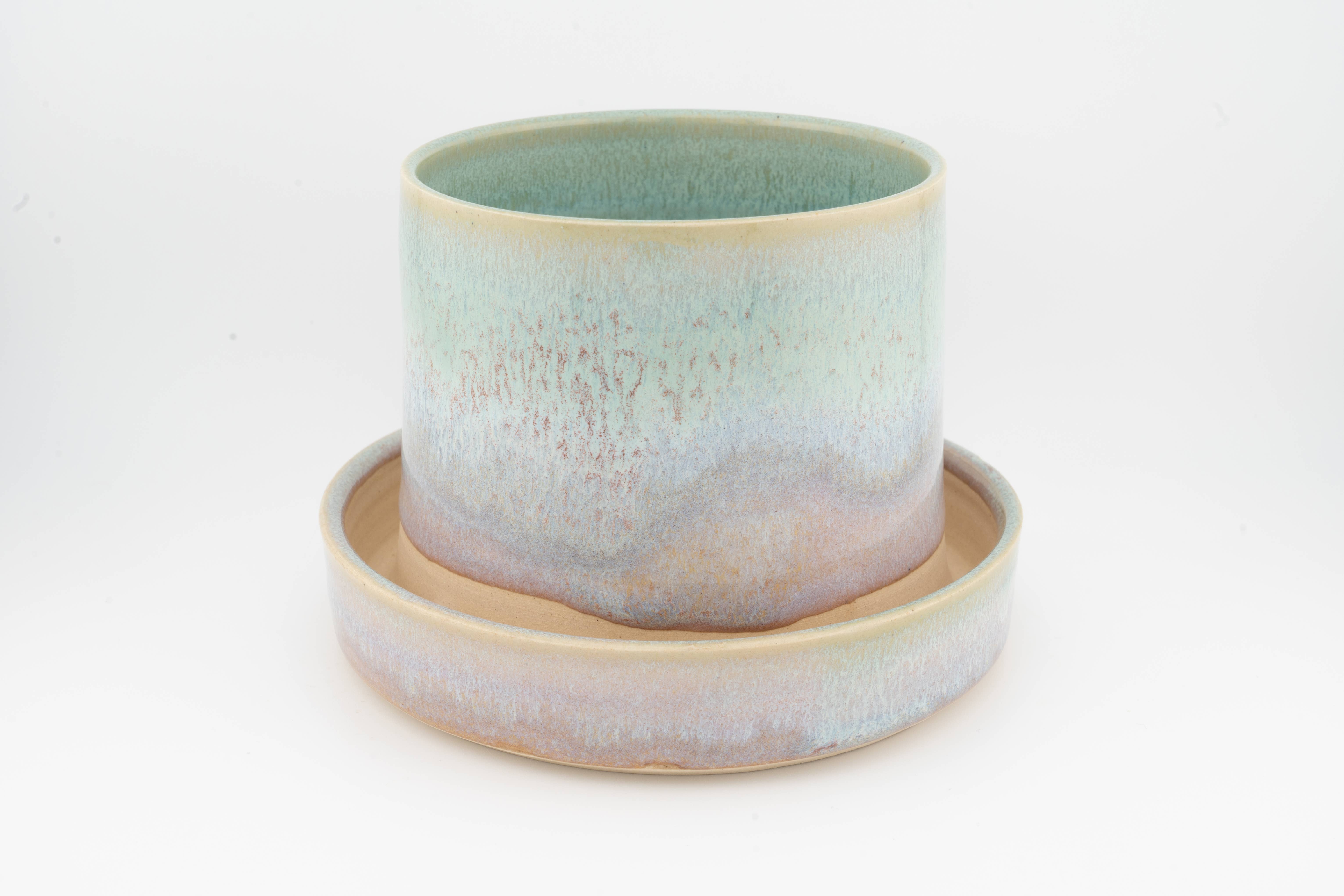 Swan City Ceramics - Wholesale Plant Pot - 4" x 4" Planter attached base drainage, Handmade Ceramic0
